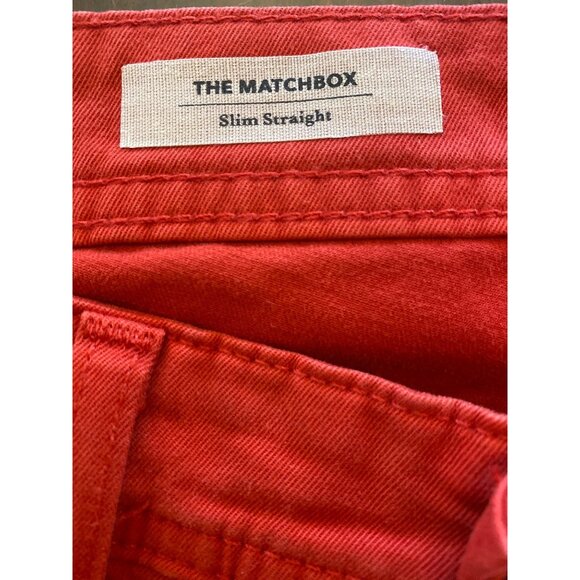 AG Adriano Goldschmied Men's Matchbox Slim Straight Leg Pants 34x35 Red - Picture 4 of 12